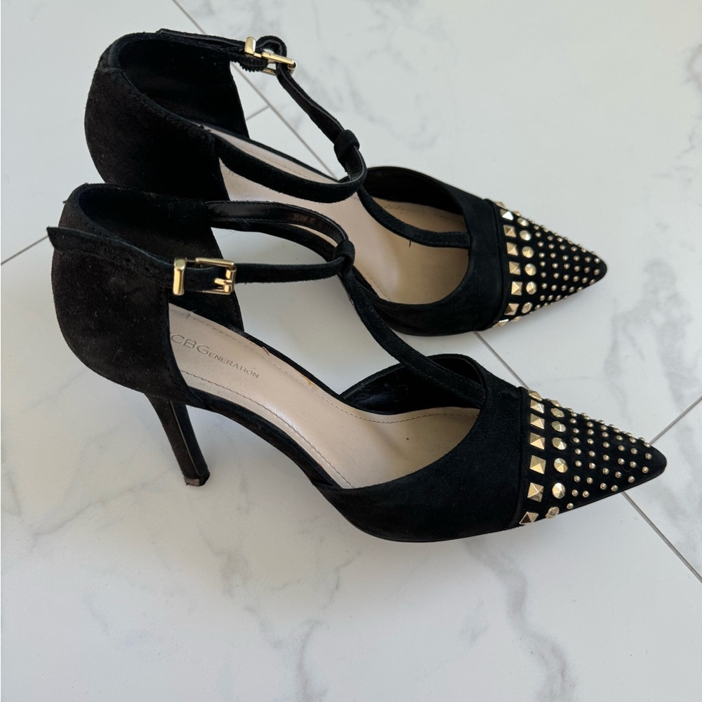 Womens Suade/studded Heels